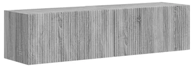 Image de vidaXL : Meuble mural pour télévision, 2 pièces, bois imitation chêne Sonoma