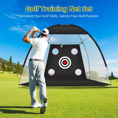 Obrázek produktu pro Venkovní tréninková síť na golfový švih Trojitá skládací tréninková síť na golf Multifunkční cílová síť Odolná Snadná instalace (jak je znázorněno)