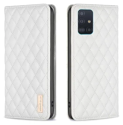 Produktbild von Galaxy A51 4G Hülle, Elegant Bookstyle Flip Leder Kartenfächer Schutzhülle mit Ständer für Samsung Galaxy A51 4G Weiß