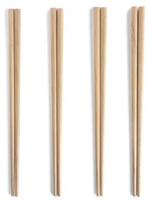 Image de Baguettes Chinoises Bois Réutilisables, Pratiques, écologiques - Ibili