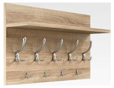 Produktbild von Wandgarderobe Sonoma Eiche mit Satingriffen