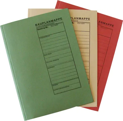 Produktbild von RNK Verlag Bauplanmappe (B)230 x (H)318 mm farbig sortiert 3 Mappen