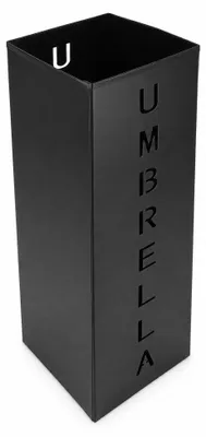 Schirmständer Metall quadratisch schwarz 42x16x16 cm
