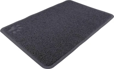Produktbild von TRIXIE Vorleger für Katzentoiletten, Rechteck, PVC, Anthrazit, Einfarbig, 600 mm, 400 mm