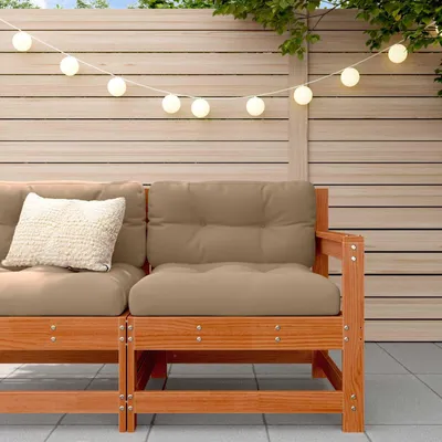 Produktbild von "Summerschlussverkauf"Gartenecksofa/Gartenlounge 1 PC - CLORIS - für Terrasse/Balkon - Massives Kiefernholz Wachsbraun - Gartensofas DEMöbel789282