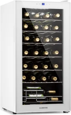 Image de Klarstein Cave a Vin, Caves à Vin de Conservation de 74L, Porte en Verre, Cave a Vins à Zone Unique, Bar Int/Ext, Frigo Vin, Armoire a Vin, Cave a Vin de Vieillissement, Cave à Vin 28 Bouteilles