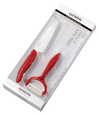 Produktbild von KYOCERA FK-110WHCP10NRD, Gemüsemesser, 11 cm, Keramik, 2 Stück(e)