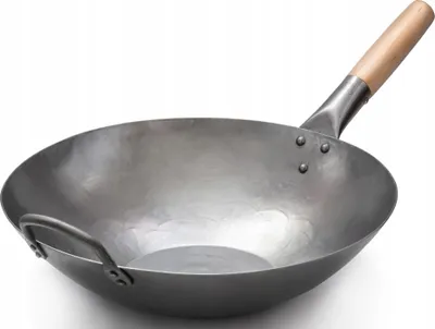 Produktbild von Wok Craft Wok 35 cm aus Kohlenstoffstahl mit flachem Boden