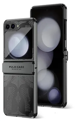 Obrázek produktu pro Pro Samsung Galaxy Z Flip5 Galvanizované pouzdro na mobilní telefon Design Angel Wings Black