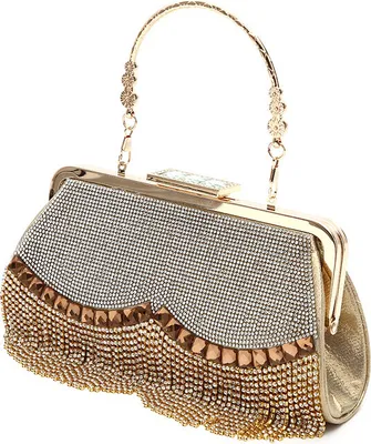 Produktbild von Damen Abend Handtasche mit Bling Luxus Clutch Strass Quaste für Hochzeitsfest Prom