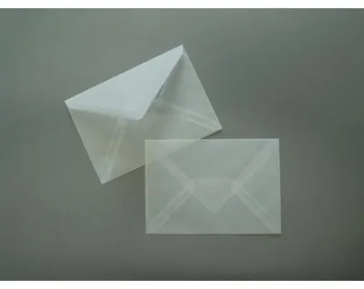Produktbild von Briefumschläge 110x155mm 90g/qm gummiert VE=100 Stück transparent-weiß