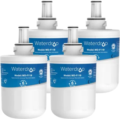 Zdjęcie produktu dla Filtr wody do lodówki Waterdrop DA29-00003G, zamiennik Samsung® AquaPure Plus DA29-00003G, DA29-00003B (4 szt.)