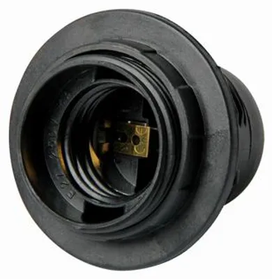 Immagine prodotto di Portalampada in plastica con attacco E27, colore nero - EX-S9100007