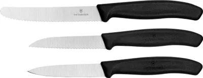 Produktbild von Victorinox Gemüsemesser-Set SwissClassic 3-tlg. schwarz Geschenksch.