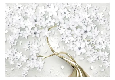 Produktbild von Vlies Fototapete Magnolien 350x256 cm Tapeten Wandtapete XXL Natur Baum Ornament gold b-C-0969-a-b