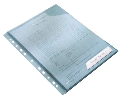Image de 5 LEITZ Pochettes CombiFile DIN A4 bleu grainé 0,20 mm