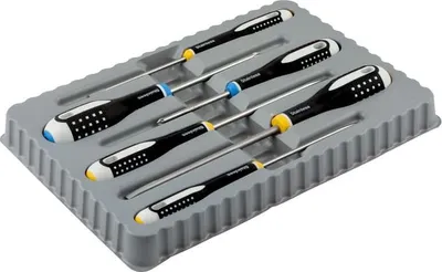 Image de Jeu de tournevis ERGO™ en acier inoxydable pour vis à fente/Pozidriv (6 pcs) - BAHCO BE-9882i