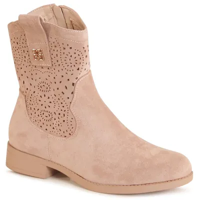 Produktbild von topschuhe24 3216 Damen Cut Out Stiefeletten Ankle Boots, Farbe:Beige, Größe:39 EU