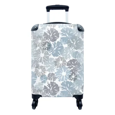 Produktbild von MuchoWow® Koffer Handgepäck Trolley Rollkoffer Kleine Reisekoffer mit 4 Rollen - Blumen - Abstrakt - Muster - Cabin Size < 55x40x23 cm & 55x40x20 cm - Fotokoffer - Kabinenkoffer - Boardgepäck - Reise-Box - Reisekoffer - Reisegepäck - Koffer mit Bild - Trolley für Kinder