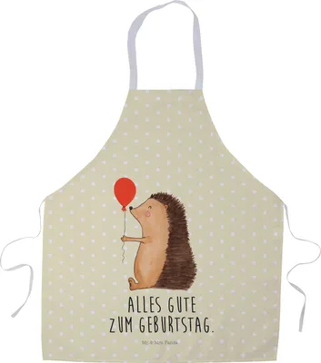 Produktbild von Mr. & Mrs. Panda Backschürze Igel Luftballon - Gelb Pastell - Geschenk, Happy Birthday, Grill Schürze, Ballon, Geburtstag, Lustige Sprüche, Herzlichen Glückwunsch, Koch