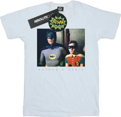 Produktbild von DC Comics - "Batman TV Series Dynamic Duo" T-Shirt für Herren BI16341 (M) (Weiß)