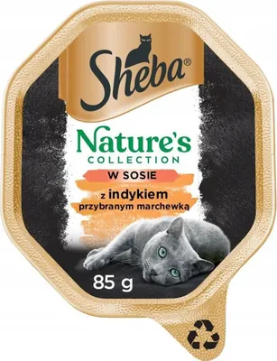 Produktbild von Sheba Nature`s Collection in Sauce - Feinstes Katzennassfutter in der Schale mit Truthahn und Karotten - 11 x 85g