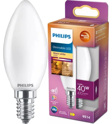 Zdjęcie produktu dla Philips by Signify Philips 8719514324299 Żarówka LED Ciepły blask 3,4 W E14 D