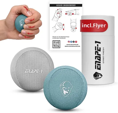 Productafbeelding van Anti-stressballen set van 2, handtrainer met 2 weerstanden, voor kantoor