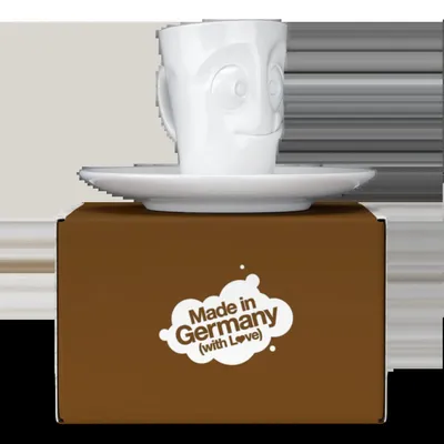 Image de FIFTYEIGHT PRODUCTS T021401 FIFTYEIGHT Espresso Mug mit Henkel 80ml - Lecker weiß