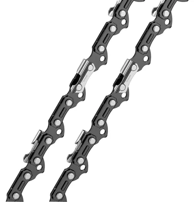Obrázok produktu pre 2 reťaze (zaagové) s priemerom 3/8", 66 článkov
3 spojky (pre pohon), hrúbka 1,6 mm, dĺžka 45 cm, model 063