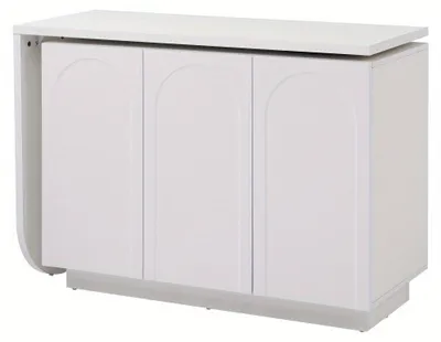 Produktbild von Eckschreibtisch - L-förmiger Schreibtisch - Computertisch - Schreibtisch - Arbeitsplatz - Drehbar, 110 cm - Ablagefächer - Weiß
