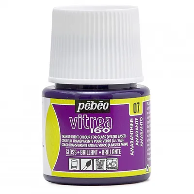 Obrázok produktu pre Pebeo Vitrea 160 farba na sklo, 45 ml, 07 lesklý amarantín