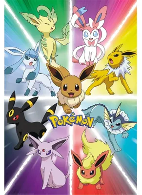 Zdjęcie produktu dla Plakat Pokémon Eevee Evolution 61 x 91,5 cm