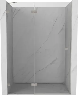Zdjęcie produktu dla Mexen Lunar drzwi prysznicowe uchylne lewe 140 cm, transparent, nikiel szczotkowany - 834-140-000-97-00-L