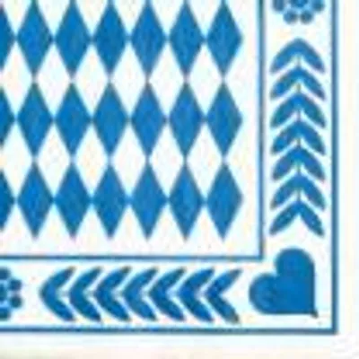 Produktbild von 21600 Servietten, 3-lagig 1/4-Falz 33 cm x 33 cm Bayrisch Blau