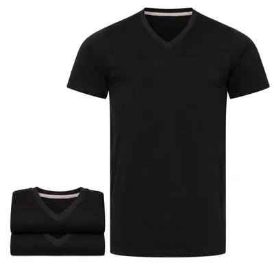 Produktbild von Mivaro Herren T-Shirt 3er Pack V-Ausschnitt Schwarz - V-Neck Shirt aus 100% Baumwolle, Regular Fit, Basic Kurzarm, bis 5XL