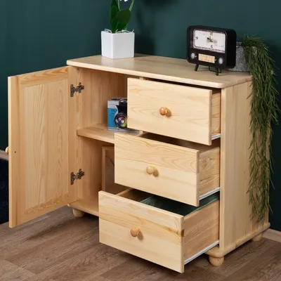 Produktbild von Kommode 90 cm breit Kiefer