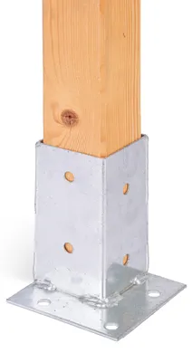 Immagine prodotto di Alberts, manicotto a vite 8 x, fissaggio agli angoli, 71x71 mm, zincato a caldo, da avvitare