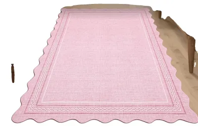 Zdjęcie produktu dla Dywan, antypoślizgowy, nadający się do prania, kolor różowy, wymiary 80 x 150 cm