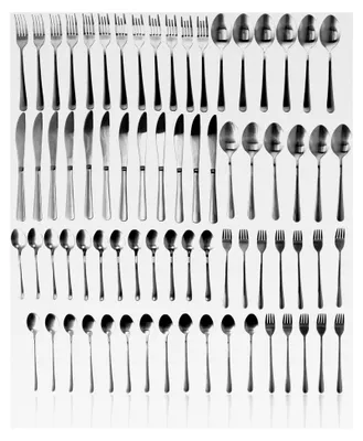 Produktbild von Besteckset für 12 Personen – 72-teiliges Edelstahlbesteck – Set mit Löffeln, Gabeln, Tischmessern, Dessertlöffeln und Kuchengabeln – Spülmaschinenfestes, glänzendes Silberbesteck