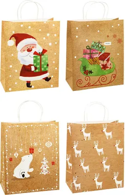 Produktbild von 12 TSI Geschenktaschen Weihnachten Papier Serie 3 Motiv sortiert 26,0 x 32,0 cm