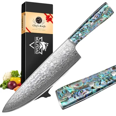 Obrázek produktu pro Kuchařský nůž, damascénská ocel, ergonomická rukojeť, DO8-BK01, 13 palců