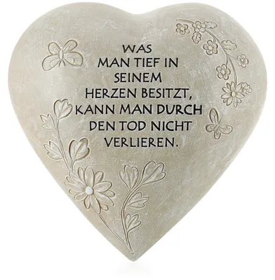 Produktbild von com-four® Grab-Dekoration in Herz-Form, wetterfester Grabschmuck