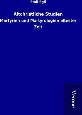 Produktbild von Altchristliche Studien