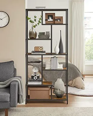 Image de Bibliothèque moderne pour le salon avec 6 étagères