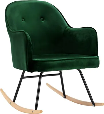 Obrázok produktu pre hojdacie kreslo vidaXL Dark Green Velvet