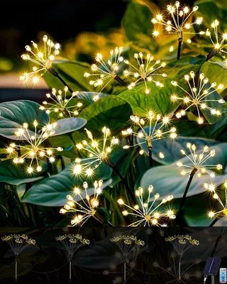 4er-Set Solar-Tuinleuchten, 160 LEDs, Fernbedienung, 8 Modi, IP65