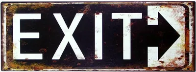 Produktbild von Nostalgie Blechschild EXIT Wegweiser Vintage Antik-Stil 36x13cm