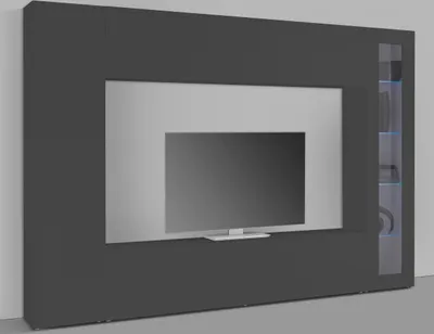 Produktbild von Wohnwand >Benevent< (4-teilig) in Anthrazit matt - 260x180x30 (BxHxT)