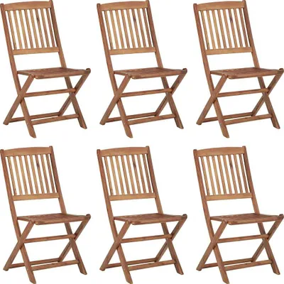 Produktbild von vidaXL Klappbare Gartenstühle 6 Stk. mit Kissen Massivholz Akazie